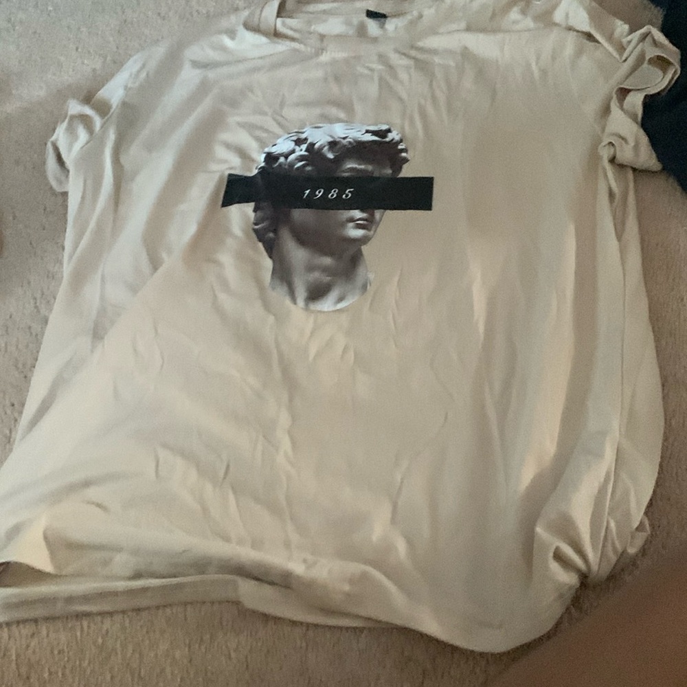 Shein Cream shirt graphic tee